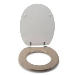 Croydex Flexi-Fix Dorney Sandstone Effect Anti-Bacterial Toilet Seat - WL601915H -FlushPro Shop WL601915H ai3 460
