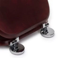 Croydex Flexi-Fix Davos Mahogany Effect Solid Pine Anti-Bacterial Toilet Seat - WL602252H -FlushPro Shop WL602252H ai2 460