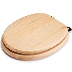 Croydex Flexi-Fix Davos Blonded Effect Solid Pine Anti-Bacterial Toilet Seat - WL602272H -FlushPro Shop WL602272H ai1 460