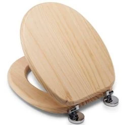 Croydex Flexi-Fix Davos Blonded Effect Solid Pine Anti-Bacterial Toilet Seat - WL602272H -FlushPro Shop WL602272H ai3 460