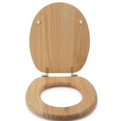 Croydex Flexi-Fix Davos Blonded Effect Solid Pine Anti-Bacterial Toilet Seat - WL602272H -FlushPro Shop WL602272H ai4 460