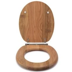 Croydex Flexi-Fix Rutland Solid Oak Anti-Bacterial Toilet Seat with Soft Close and Quick Release - WL602376H -FlushPro Shop WL602376H ai2 460