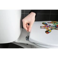 Croydex Francie & Josie Flexi-Fix Toilet Seat by Steven Brown Art - WL604122 -FlushPro Shop WL604122 D4 460