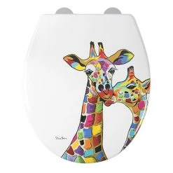 Croydex Francie & Josie Flexi-Fix Toilet Seat by Steven Brown Art - WL604122