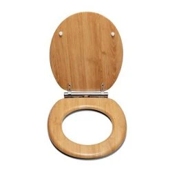 Croydex Hartley Oak Effect Toilet Seat with Soft Close and Quick Release - WL605076H -FlushPro Shop WL605076H D2 460