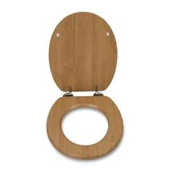 Croydex Tramonti Oak Effect Flexi-Fix Toilet Seat - WL610576H -FlushPro Shop WL610576H D2 460