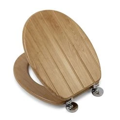 Croydex Tramonti Oak Effect Flexi-Fix Toilet Seat - WL610576H