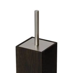 Wooden Toilet Brush & Holder Dark Oak 9 Wooden Toilet Brush & Holder Dark Oak -FlushPro Shop WTBHDO D3 460