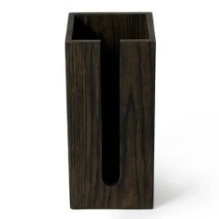 Wooden Spare Toilet Roll Storage Box Dark Oak -FlushPro Shop WTRBDO D1 460