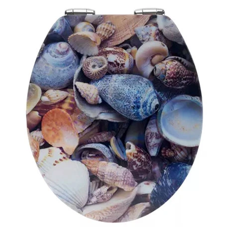 Wenko Sea Shell 3D Effect Soft Close Toilet Seat 3 Wenko Sea Shell 3D Effect Soft Close Toilet Seat