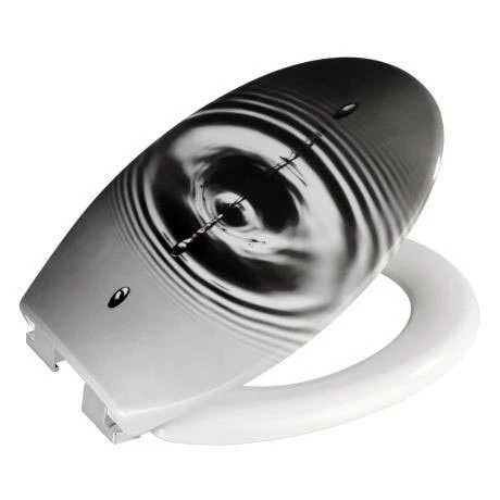 Wenko Waterdrop Grey Soft-Close Toilet Seat - 21685100 4 Wenko Waterdrop Grey Soft-Close Toilet Seat - 21685100 - Image 2