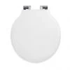 Imperial Etoile Soft Close Toilet Seat with Chrome Hinges - Gloss White -FlushPro Shop XE50000110NSB P