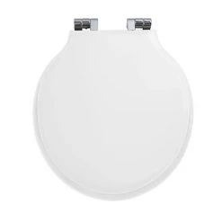 Imperial Etoile Soft Close Toilet Seat with Chrome Hinges - Gloss White