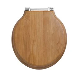 Imperial Etoile Standard Toilet Seat with Chrome Hinges - Natural Oak