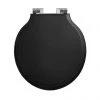 Imperial Etoile Soft Close Toilet Seat with Chrome Hinges - High Gloss Black -FlushPro Shop XE500SS150SN P