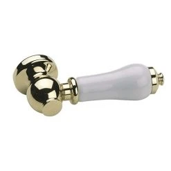 Imperial Antique Gold Cistern Lever Handle with White Ceramic Handle