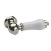 Imperial Polished Nickel Cistern Lever Handle with White Ceramic Handle -FlushPro Shop XO12000300 P