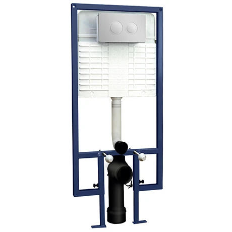 Hudson Reed Round Dual Flush Concealed WC Cistern with Wall Hung Frame - XTY009R 3 Hudson Reed Round Dual Flush Concealed WC Cistern with Wall Hung Frame - XTY009R