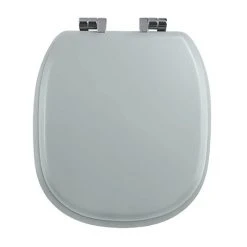 Imperial Radcliffe Soft Close Toilet Seat with Chrome Hinges - Grey Ecru
