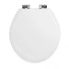 Imperial Oval Soft Close Toilet Seat with Chrome Hinges - Gloss White 1 Imperial Oval Soft Close Toilet Seat with Chrome Hinges - Gloss White -FlushPro Shop XX50008110NSB P