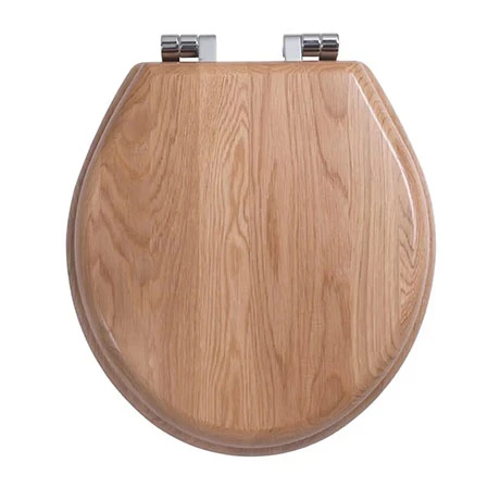 Imperial Oval Soft Close Toilet Seat with Chrome Hinges - Natural Oak 3 Imperial Oval Soft Close Toilet Seat with Chrome Hinges - Natural Oak